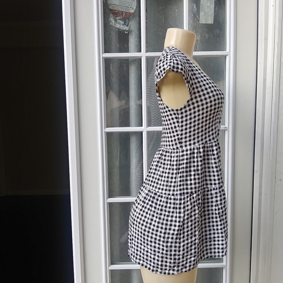 Checkered Black & White Romper - Picture 7 of 11